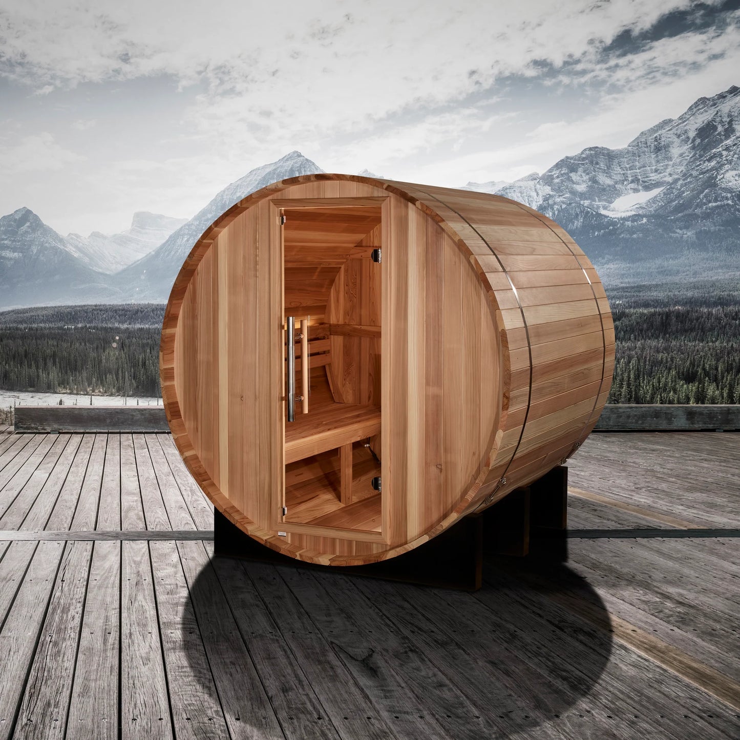 Outdoor Barrel  / Square  Saunas (Traditional Stove)