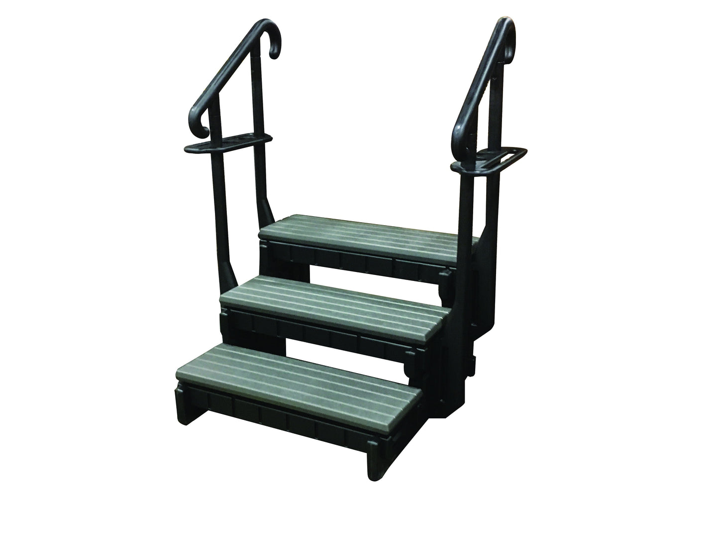36" DEEP GRAY/BLACK SIGNATURE 3 STEP WITH HANDRAILS