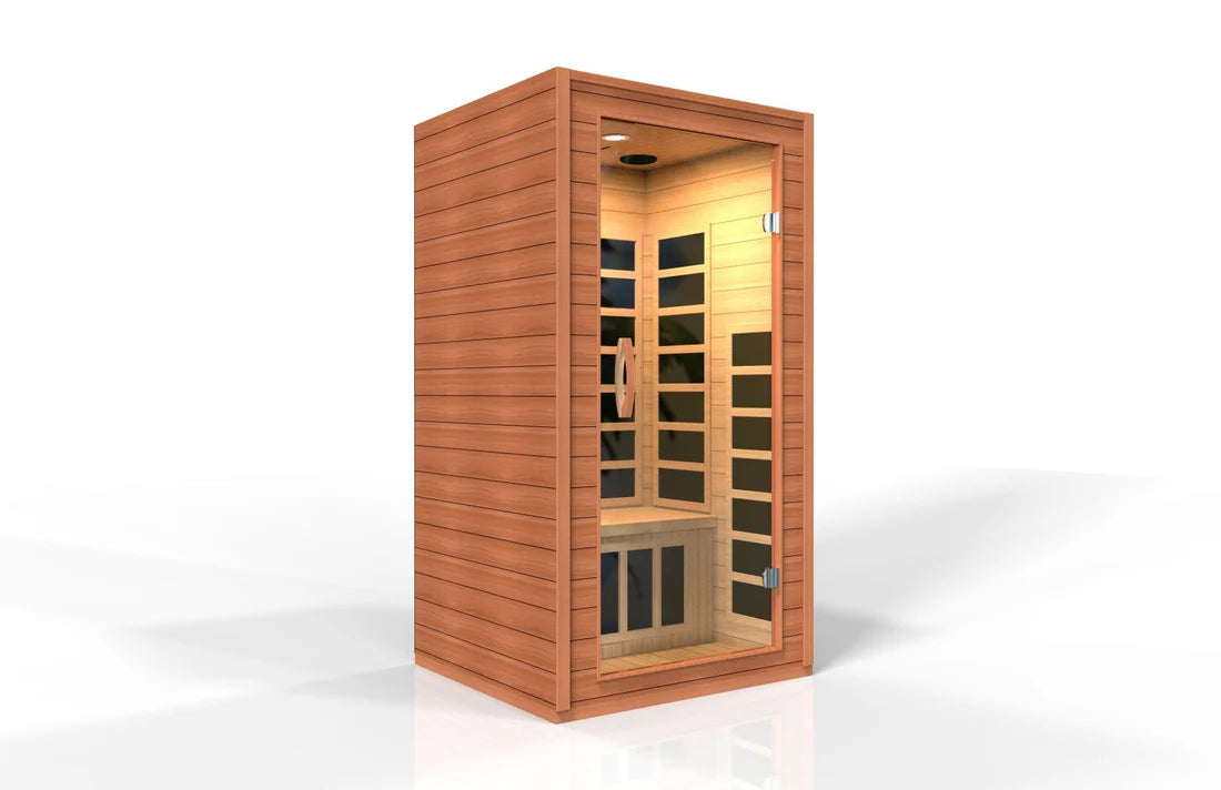 Dynamic "Avila" FAR Infrared Sauna Low EMF with Hemlock Wood