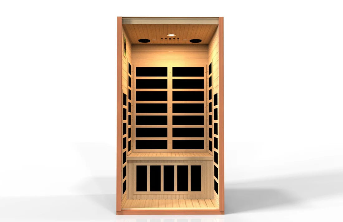 Dynamic "Avila" FAR Infrared Sauna Low EMF with Hemlock Wood