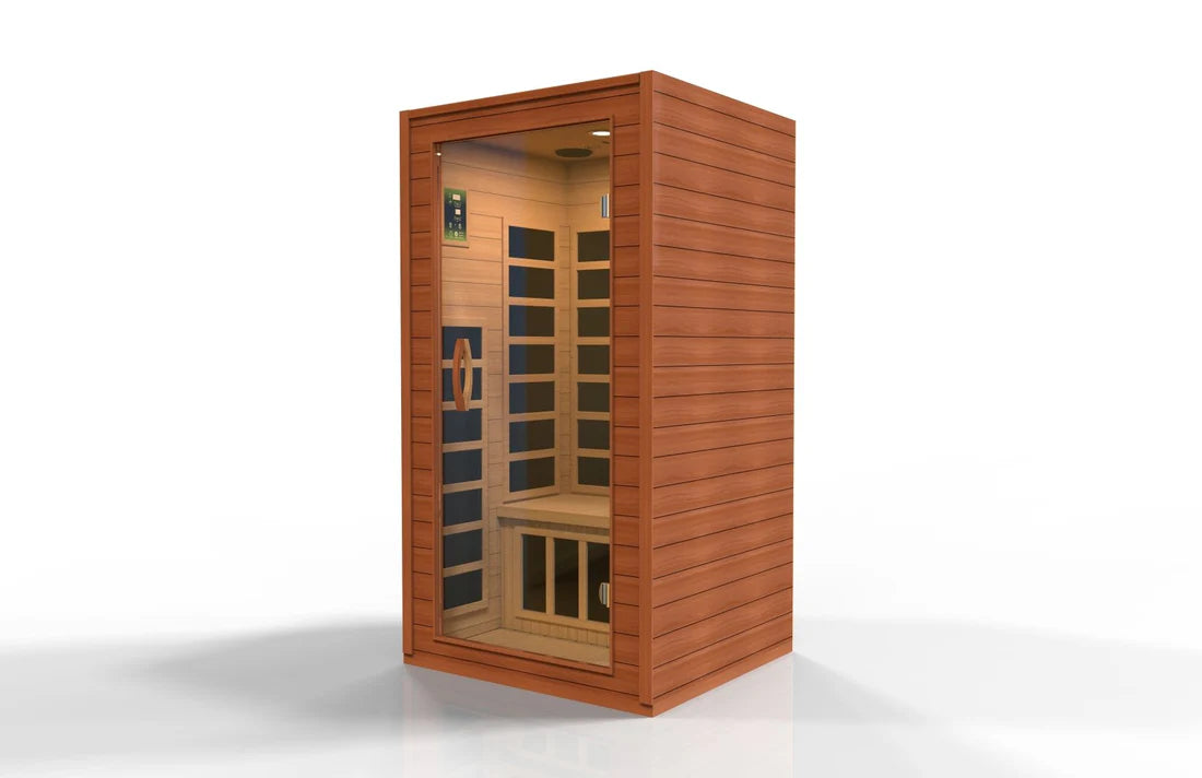 Dynamic "Avila" FAR Infrared Sauna Low EMF with Hemlock Wood