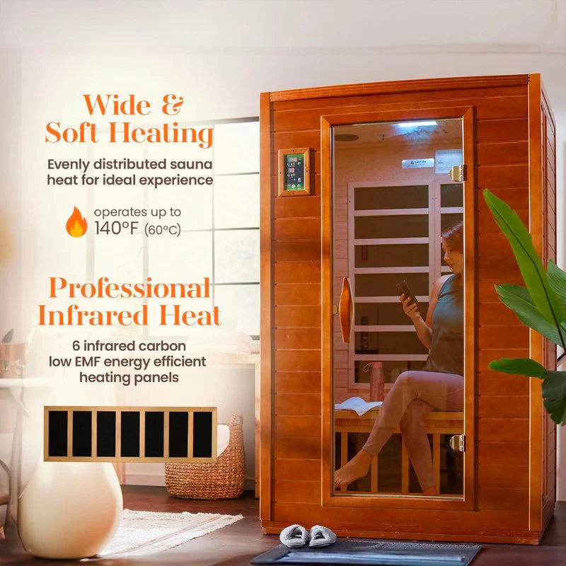 Dynamic Versailles FAR Infrared Sauna Low EMF with Hemlock Wood