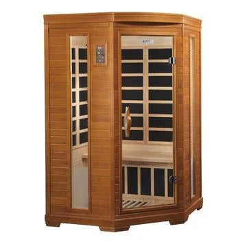 Dynamic Heming FAR Infrared Sauna Low EMF Corner Unit with Hemlock Wood