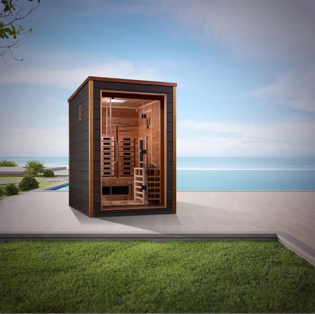 Outdoor Modern Series (Hybrid - Traditional Stove and Full Spectrum Infrared)
