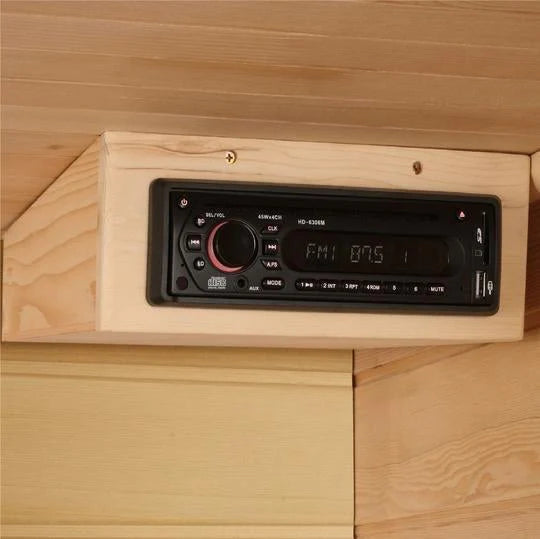 Maxxus FAR Infrared Sauna Low EMF Corner Unit with Hemlock Wood