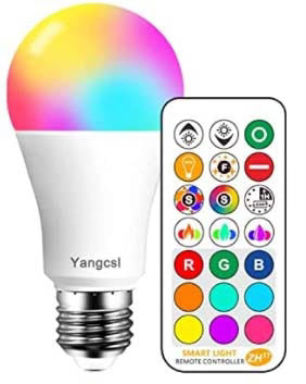 Chromotherapy Color Changing LED Light Bulb with Remote Control